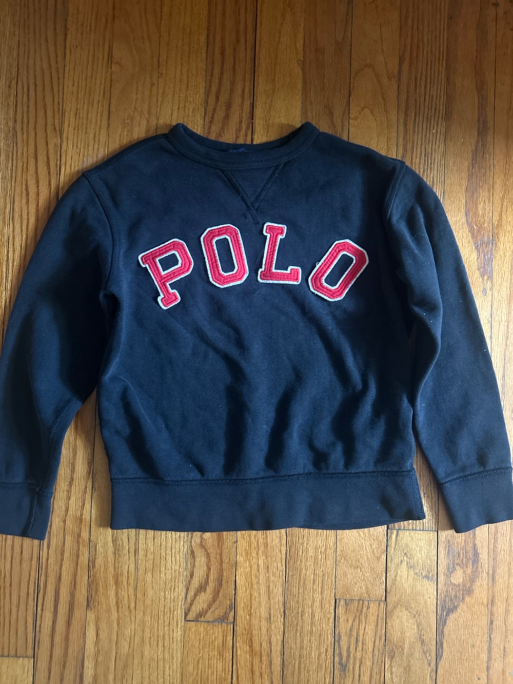 Polo by Ralph Lauren Navy Sweatshirt with Red Lettering